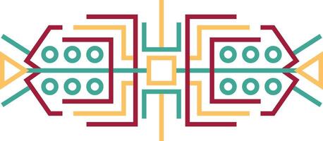 Aztect Dividers with Geometric Pattern. vector