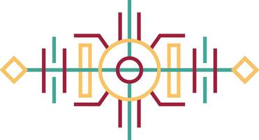 Aztect Dividers with Geometric Pattern. vector