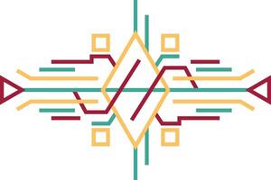 Aztect Dividers with Geometric Pattern. vector