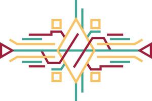 Aztect Dividers with Geometric Pattern. vector