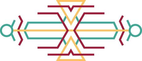 Aztect Dividers with Geometric Pattern. vector