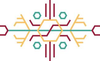Aztect Dividers with Geometric Pattern. vector