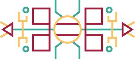 Aztect Dividers with Geometric Pattern. vector