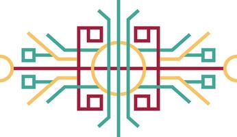 Aztect Dividers with Geometric Pattern. vector