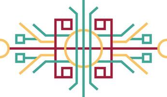 Aztect Dividers with Geometric Pattern. vector