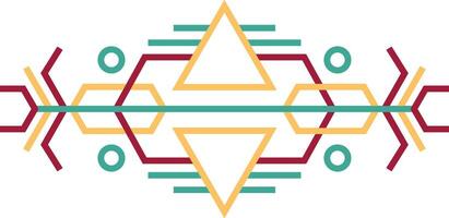 Aztect Dividers with Geometric Pattern. vector