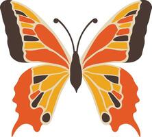 Adorable Butterfly Illustration with Abstract Pattern Design, Beautiful Butterfly Icon. vector
