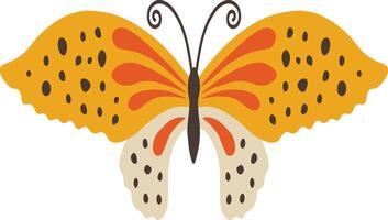 Adorable Butterfly Illustration with Abstract Pattern Design, Beautiful Butterfly Icon. vector