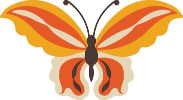 Adorable Butterfly Illustration with Abstract Pattern Design, Beautiful Butterfly Icon. vector
