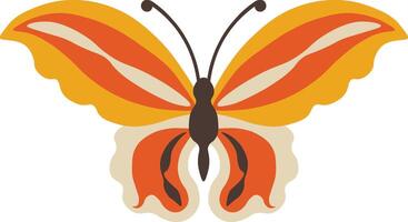 Adorable Butterfly Illustration with Abstract Pattern Design, Beautiful Butterfly Icon. vector