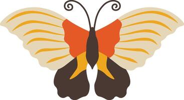 Adorable Butterfly Illustration with Abstract Pattern Design, Beautiful Butterfly Icon. vector