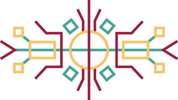 Aztect Dividers with Geometric Pattern. vector