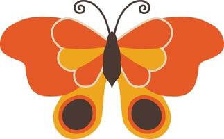 adorable mariposa ilustración con resumen modelo diseño, hermosa mariposa icono. vector