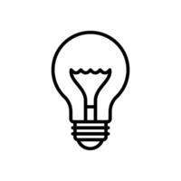light bulb icon in line style vector