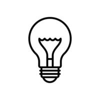 light bulb icon in line style vector