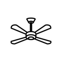 ceiling fan icon in line style vector
