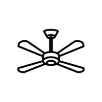 ceiling fan icon in line style vector