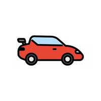 sports car colored icon isolated background vector