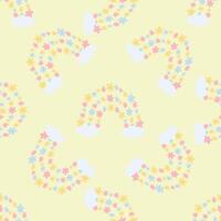 Cute rainbow with flowers. Children's seamless pattern. Cute pattern for wallpaper, textiles, wrapping paper vector