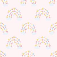 Cute rainbow with flowers. Children's seamless pattern. Cute pattern for wallpaper, textiles, wrapping paper vector