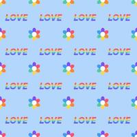 Pride Month seamless pattern. Symbol of the LGBT community and Rainbow elements. Perfect for fabric, textile, wrapping paper, wallpaper and other print and design vector