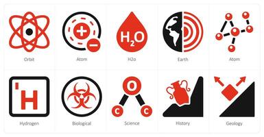 A set of 10 science and experiment and Experiment icons as ufology, anatomy, alein vector