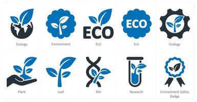 A set of 10 Ecology icons as ecology, environment, eco vector