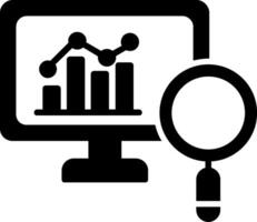 Market Analytics Glyph Icon Design vector