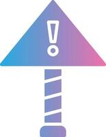 Caution Glyph Gradient Icon Design vector