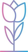 Tulip Line Gradient Icon Design vector