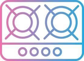 Hob Line Gradient Icon Design vector