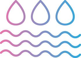 Water Line Gradient Icon Design vector