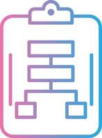 Planning Line Gradient Icon Design vector