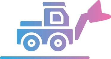 Loader Truck Glyph Gradient Icon Design vector