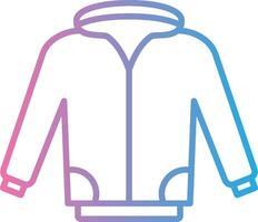 chaqueta línea degradado icono diseño vector