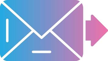 Email Glyph Gradient Icon Design vector