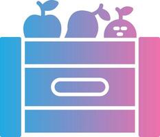 Fruit Box Glyph Gradient Icon Design vector