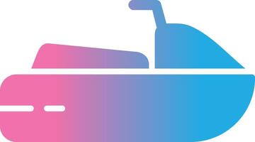 Jet Ski Glyph Gradient Icon Design vector