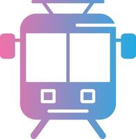 Old Tram Glyph Gradient Icon Design vector