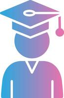 Student Glyph Gradient Icon Design vector