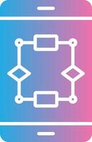 Algorithm Glyph Gradient Icon Design vector