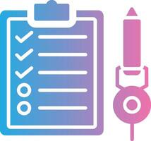Check List Glyph Gradient Icon Design vector