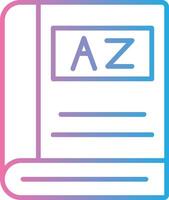 Dictionary Line Gradient Icon Design vector