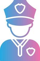 Police Man Glyph Gradient Icon Design vector