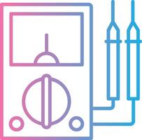 Multimeter Line Gradient Icon Design vector