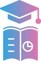 Learning Analytics Glyph Gradient Icon Design vector
