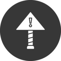 Caution Glyph Inverted Icon vector