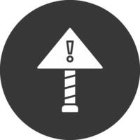 Caution Glyph Inverted Icon vector