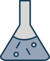 química línea lleno gris icono vector