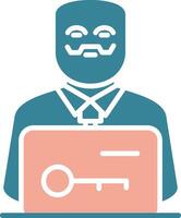 Anonymous Glyph Two Color Icon vector